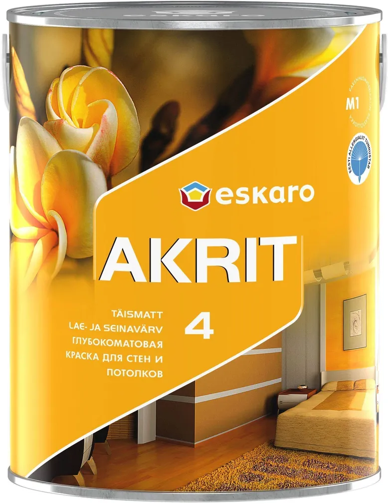 VÄRV ESKARO AKRIT-4 VALGE 2,85L TÄISMATT