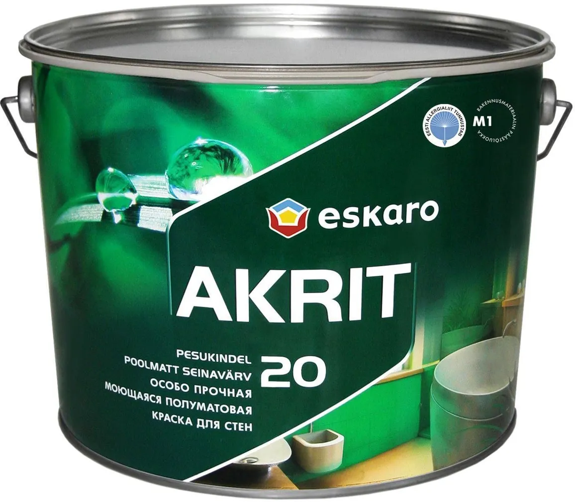 SEINAVÄRV ESKARO AKRIT 20 9,5L VALGE POOLMATT