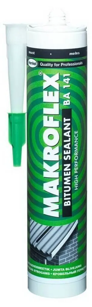 HERMEETIK VEEKINDEL MAKROFLEX BA 141 MUST 280ML KATUSE