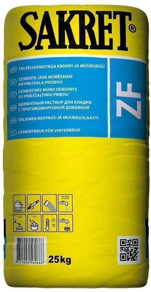 TALVINE MÜÜRI- JA KROHVISEGU SAKRET ZF 25KG 