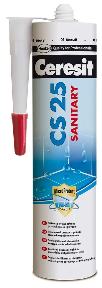 SANITAARSILIKOON CERESIT CS25 01 VALGE 280ML