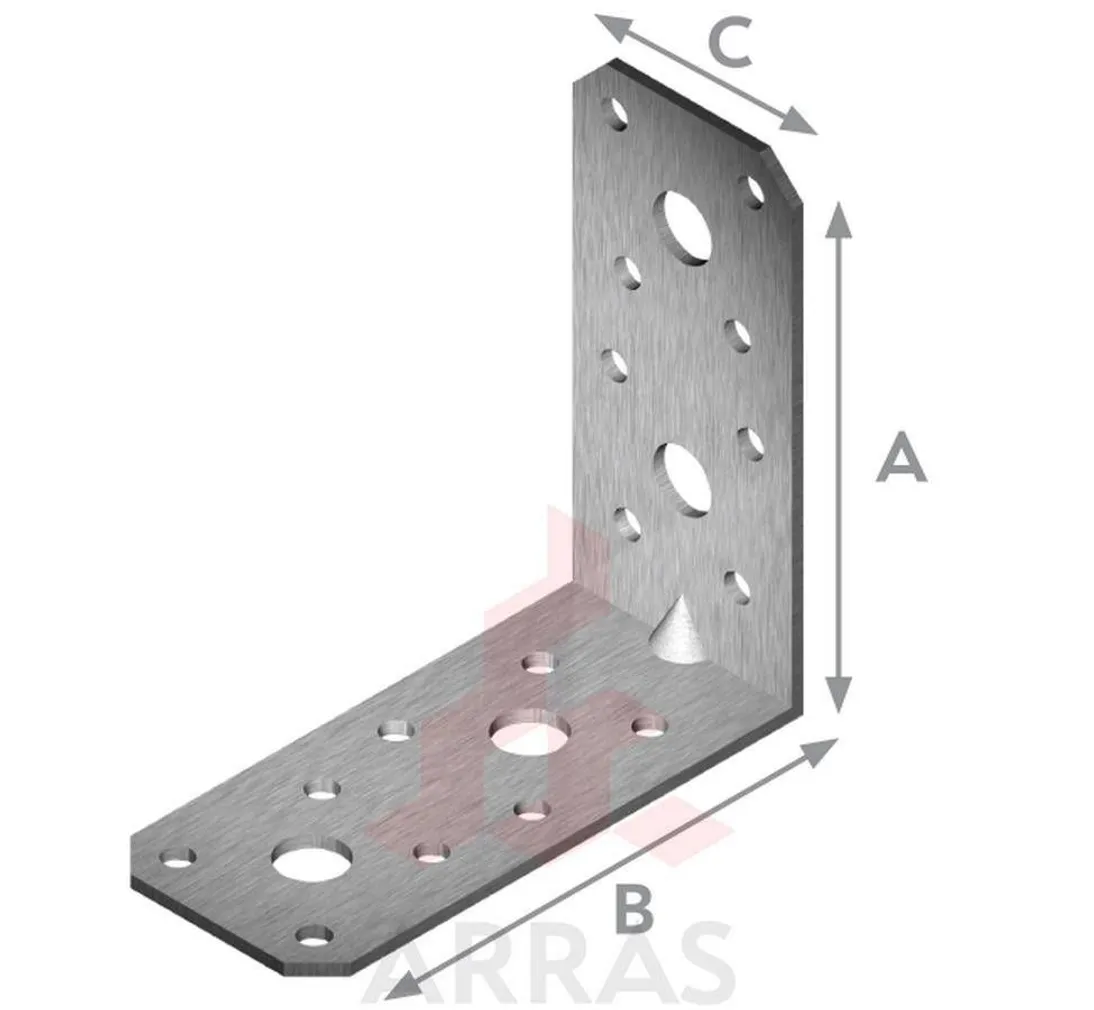 NAELUTUSNURK 90X90X40X2,5 JÄIGASTATUD