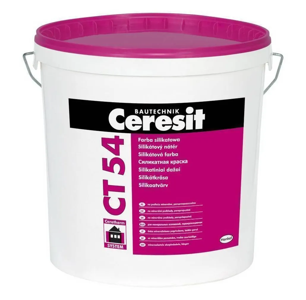 KIVIFASSAADIVÄRV CERESIT CT 54 SILICATE AERO 15L VALGE