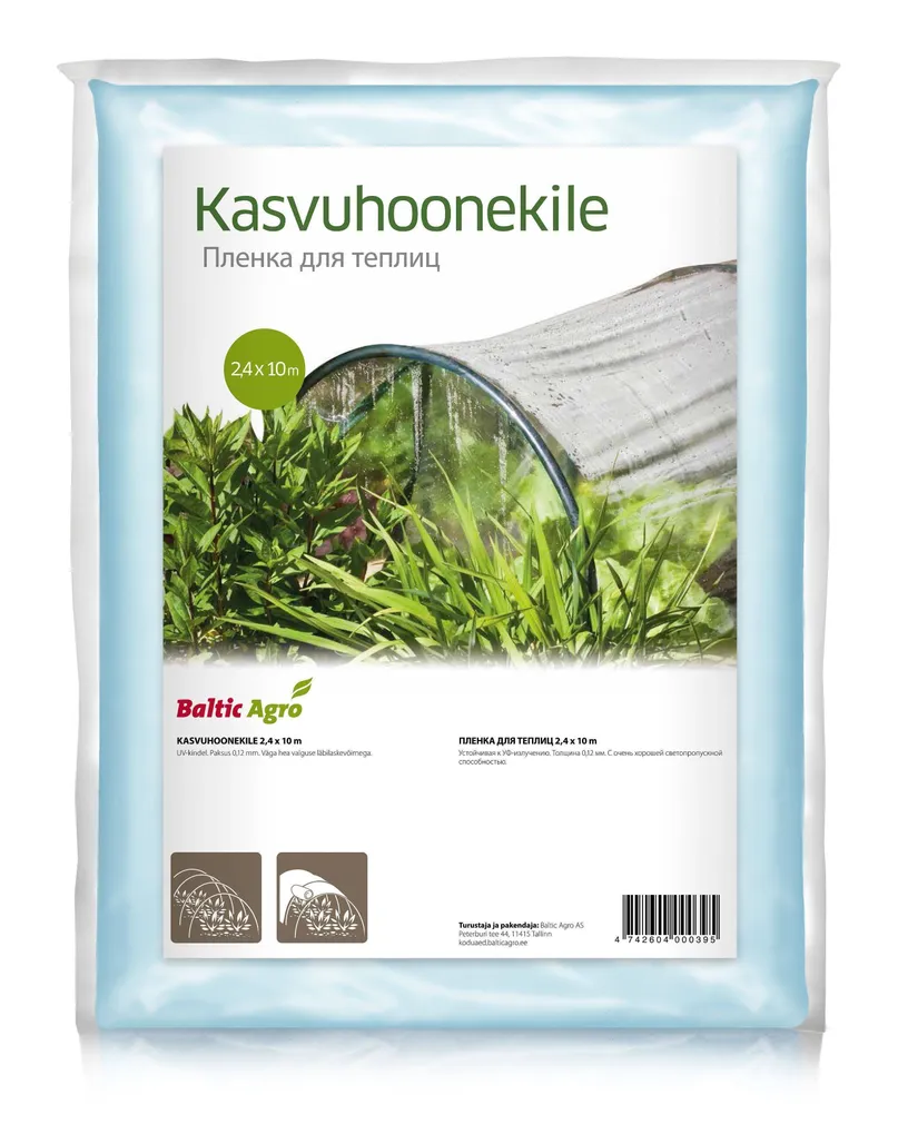 KASVUHOONEKILE BALTIC AGRO 2,4X10M 24M² VÄIKEPAKK