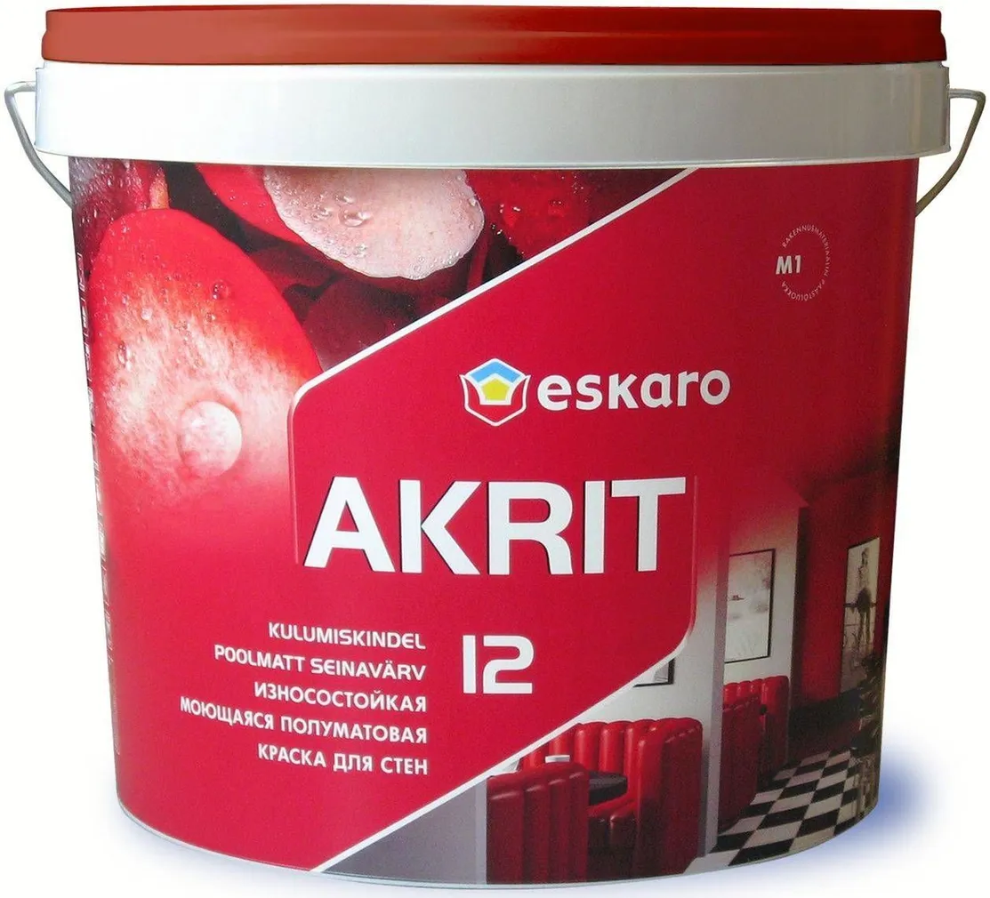 SEINAVÄRV ESKARO AKRIT 12 4,75L VALGE POOLMATT