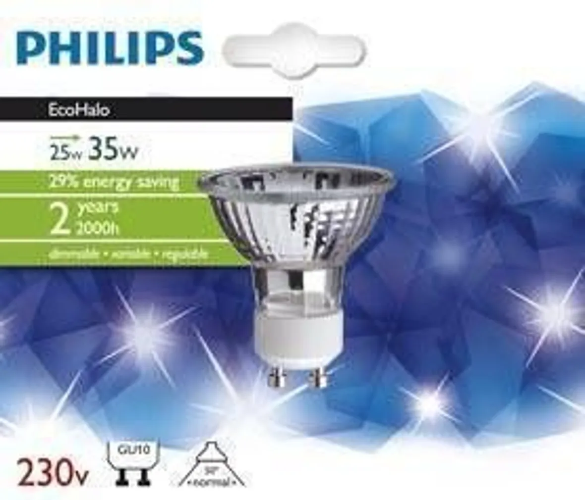 HALOGEENLAMP ECOHALO TWISTLINE GU10 25W 50° 230V PHILIPS