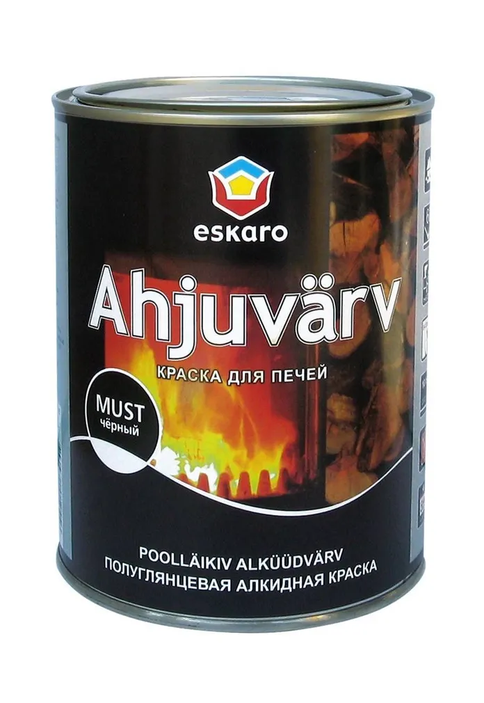 AHJUVÄRV ESKARO 0,9L MUST POOLLÄIKIV