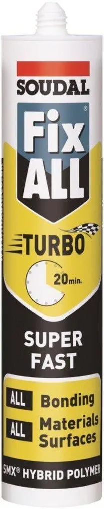 LIIMHERMEETIK SOUDAL FIX ALL TURBO 290ML SISE/VÄLISTÖÖDE