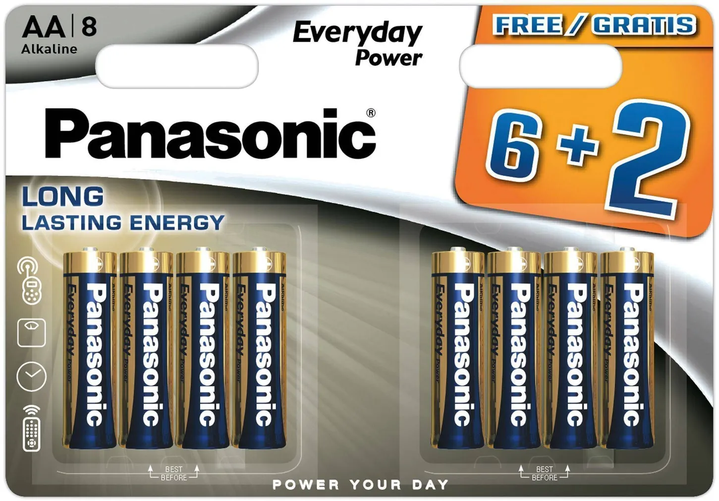 PATAREI PANASONIC EVERYDAY POWER LR6EPS/AA 6+2TK