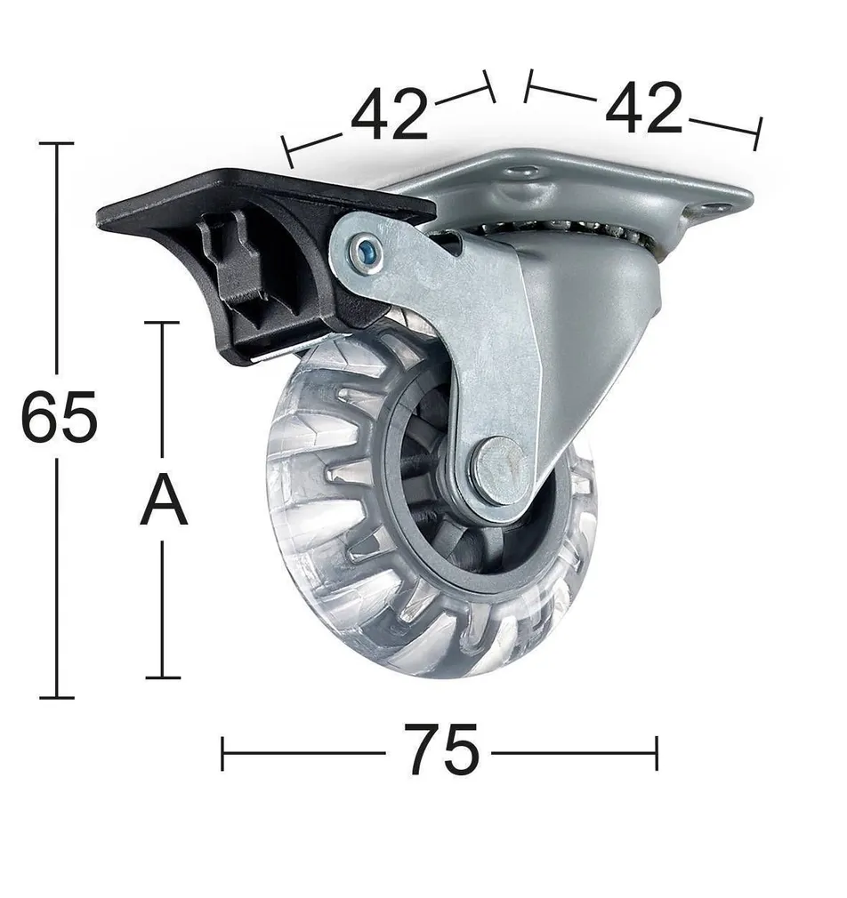 MÖÖBLIRATAS PIDUR 50MM LÄBIPAISTEV KUMM 12956 ~40KG