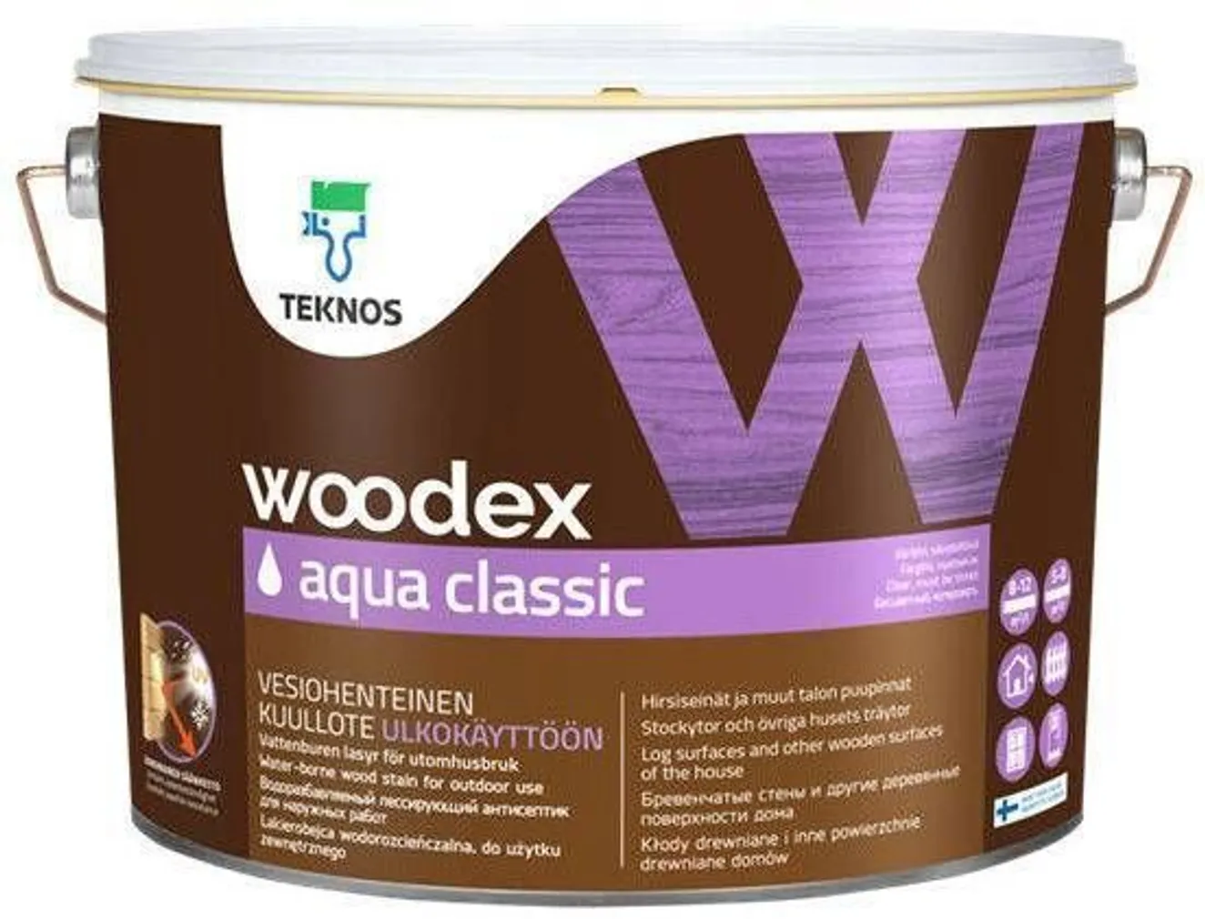 PUIDUKAITSEVAHEND TEKNOS WOODEX AQUA CLASSIC 9L VÄRVITU