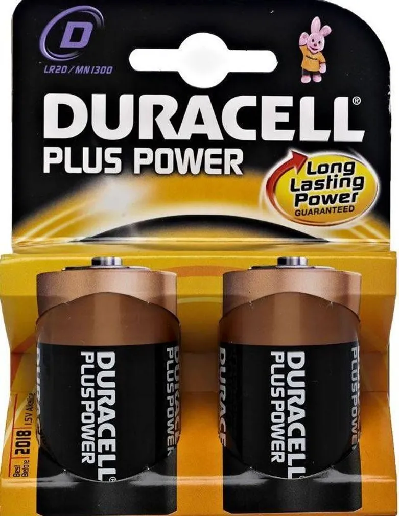 PATAREI DURACELL PLUS POWER MN1300 LR 20 2-PAKK