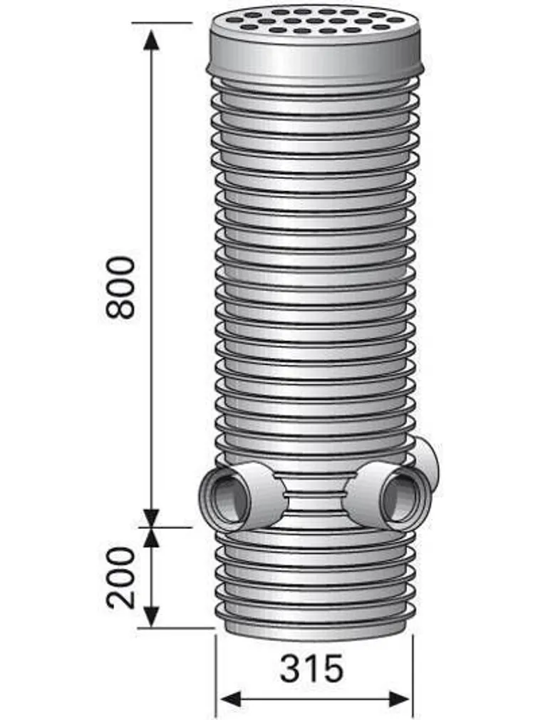 DRENAAŽIKAEV UPONOR SOK 315 Ø315MM 1M 3X110MM ÜHENDUST