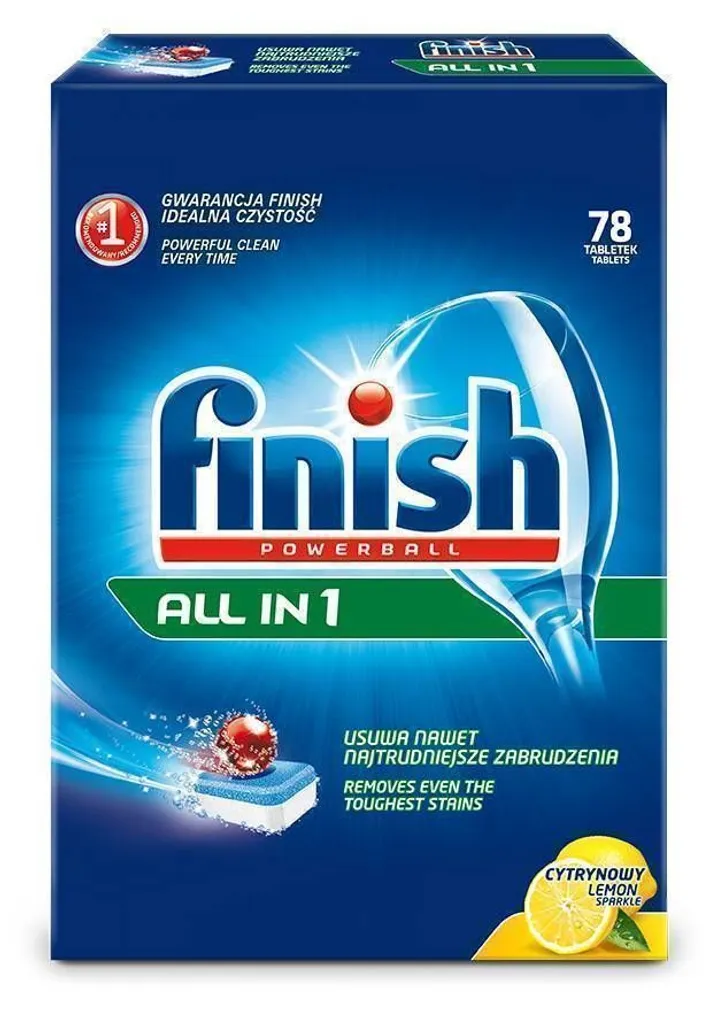 NÕUDEPESUMASINA TABLETID FINISH ALL-IN-1 LEMON 78 TAB.