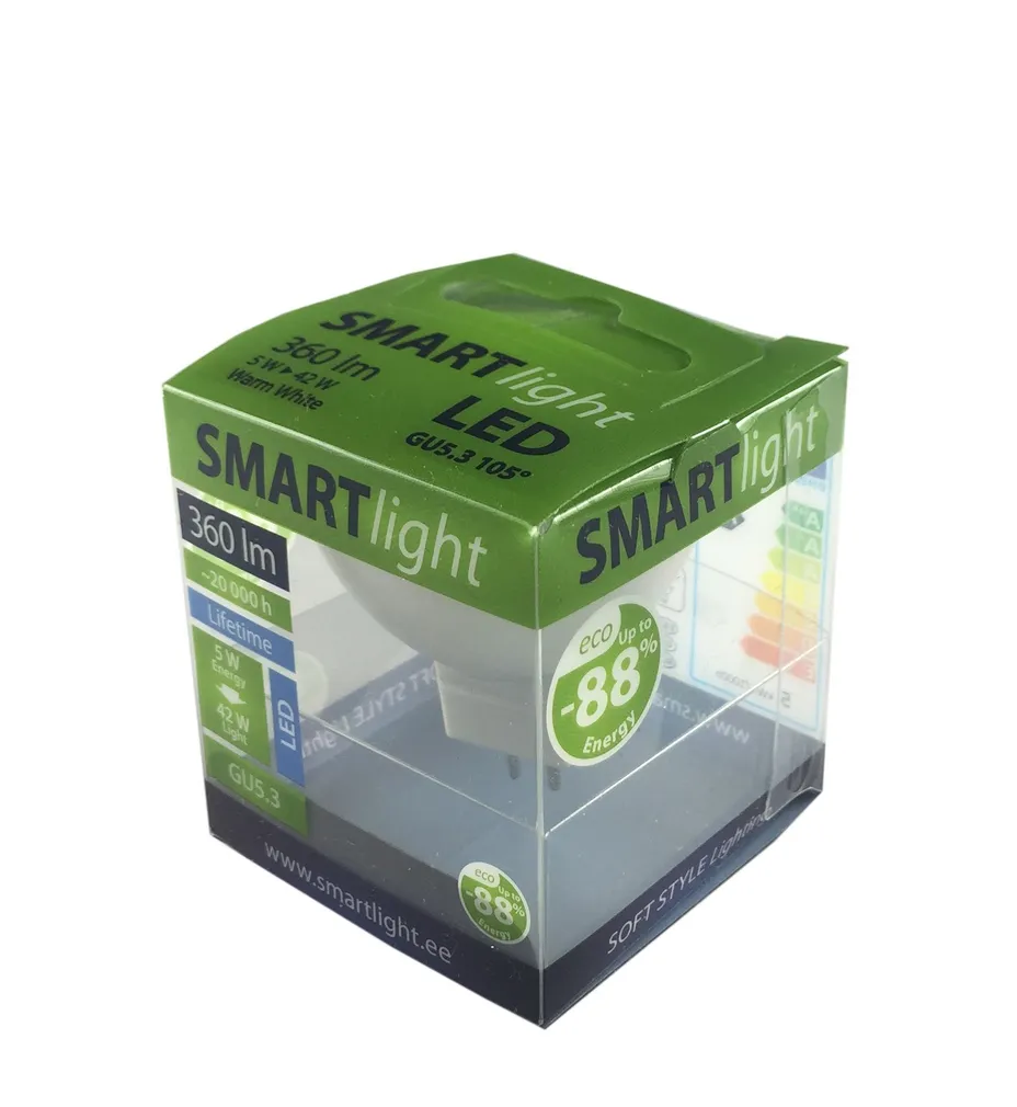 LEDLAMP 5W GU5.3 3000K 12V SMARTLIGHT