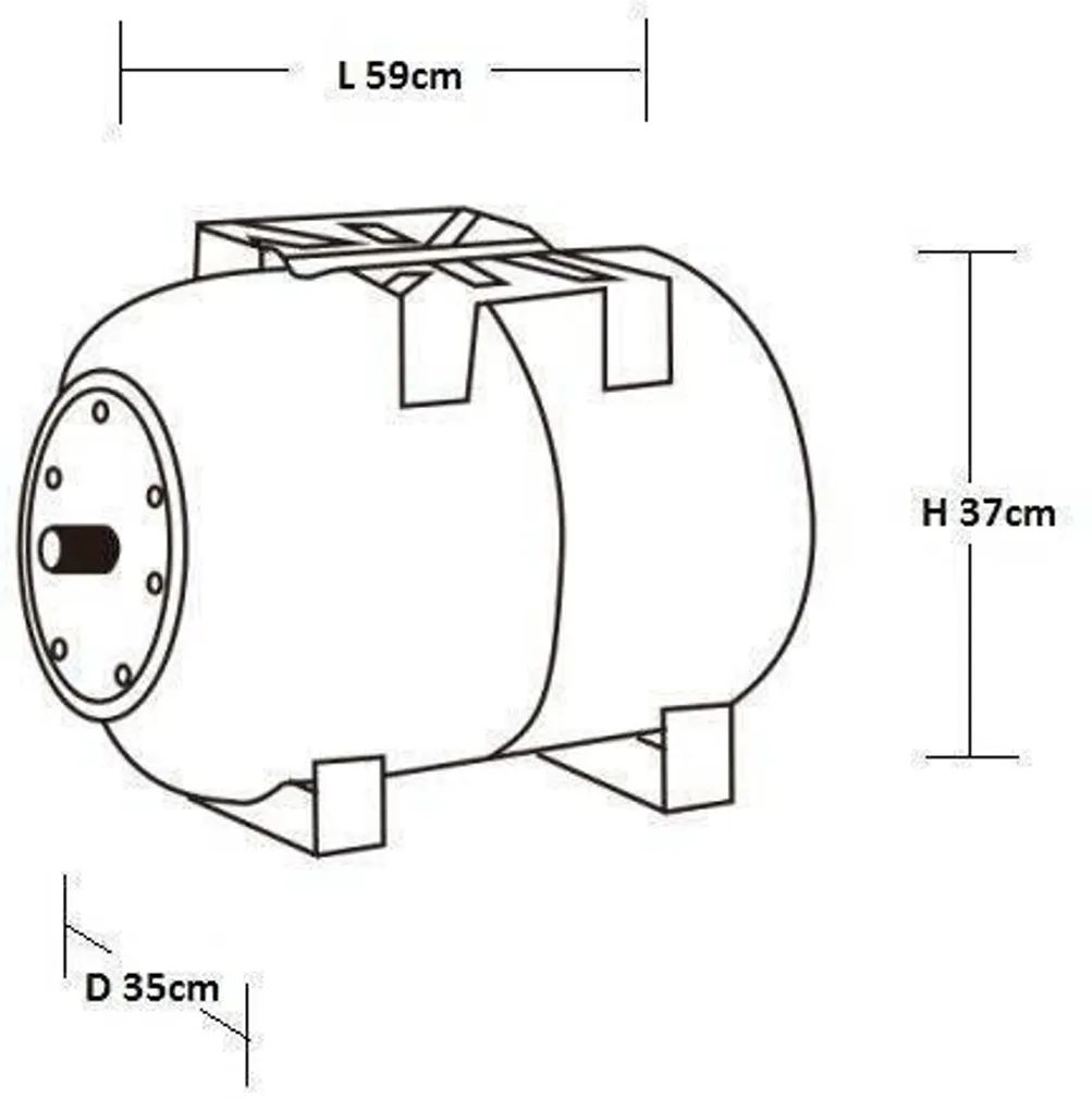 HÜDROFOOR WATER SYSTEM HT 50L HORISONTAALNE