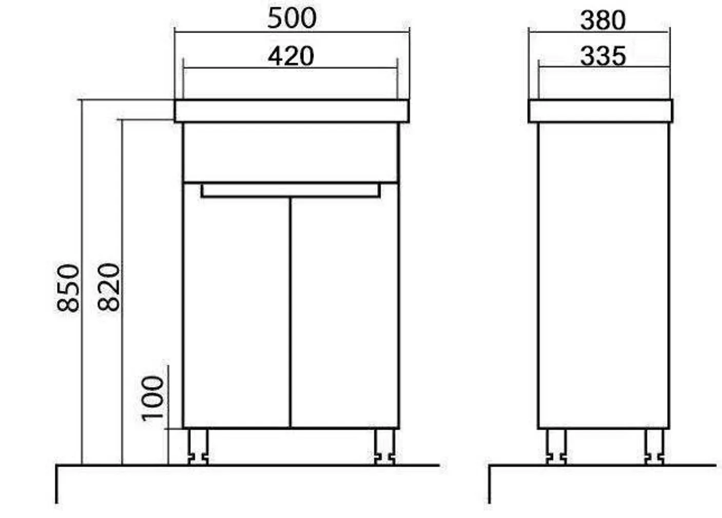 VALAMUKAPP OMEGA 50X38X85CM VALAMUGA VALGE