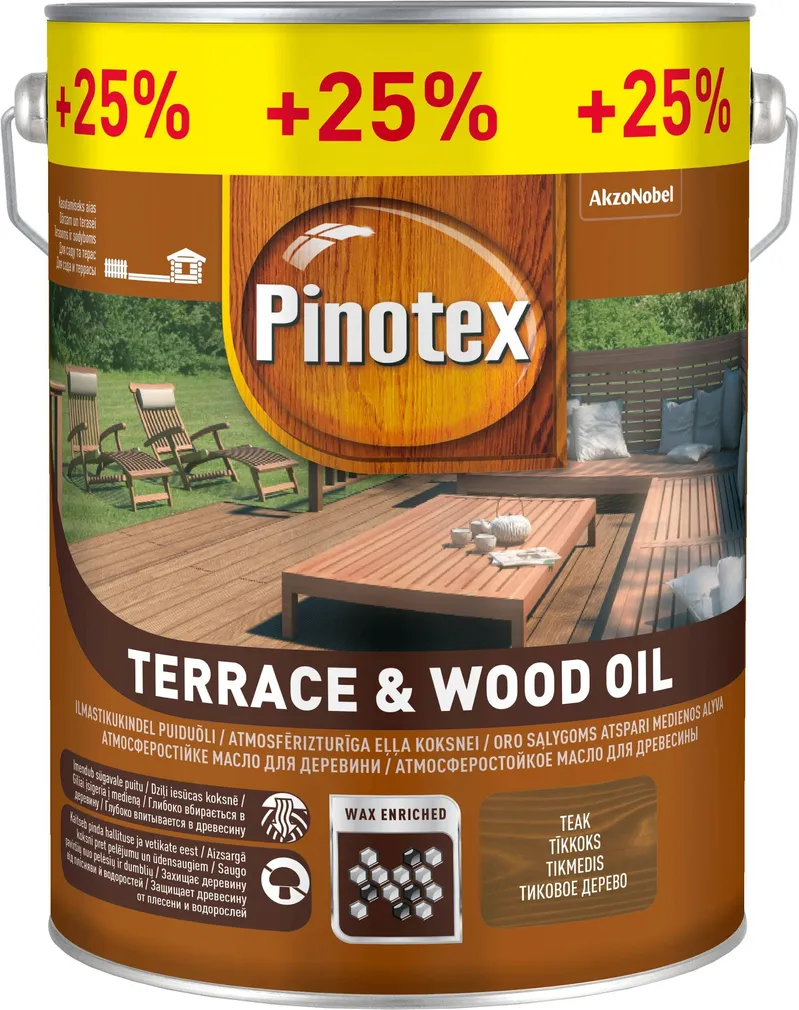 PUIDUÕLI PINOTEX TERRACE & WOOD OIL 4+1L TEAK