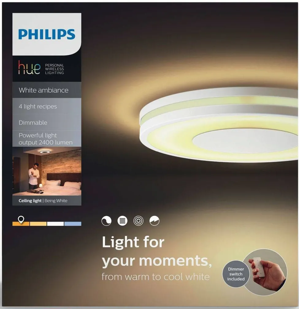 PLAFOON PHILIPS 32W LED 2400LM BEING HUE TIMMERIGA