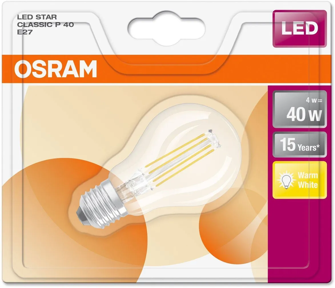 LED LAMP OSRAM LED RETROFIT CLASSIC 4W E27 P45 2700K 470LM 