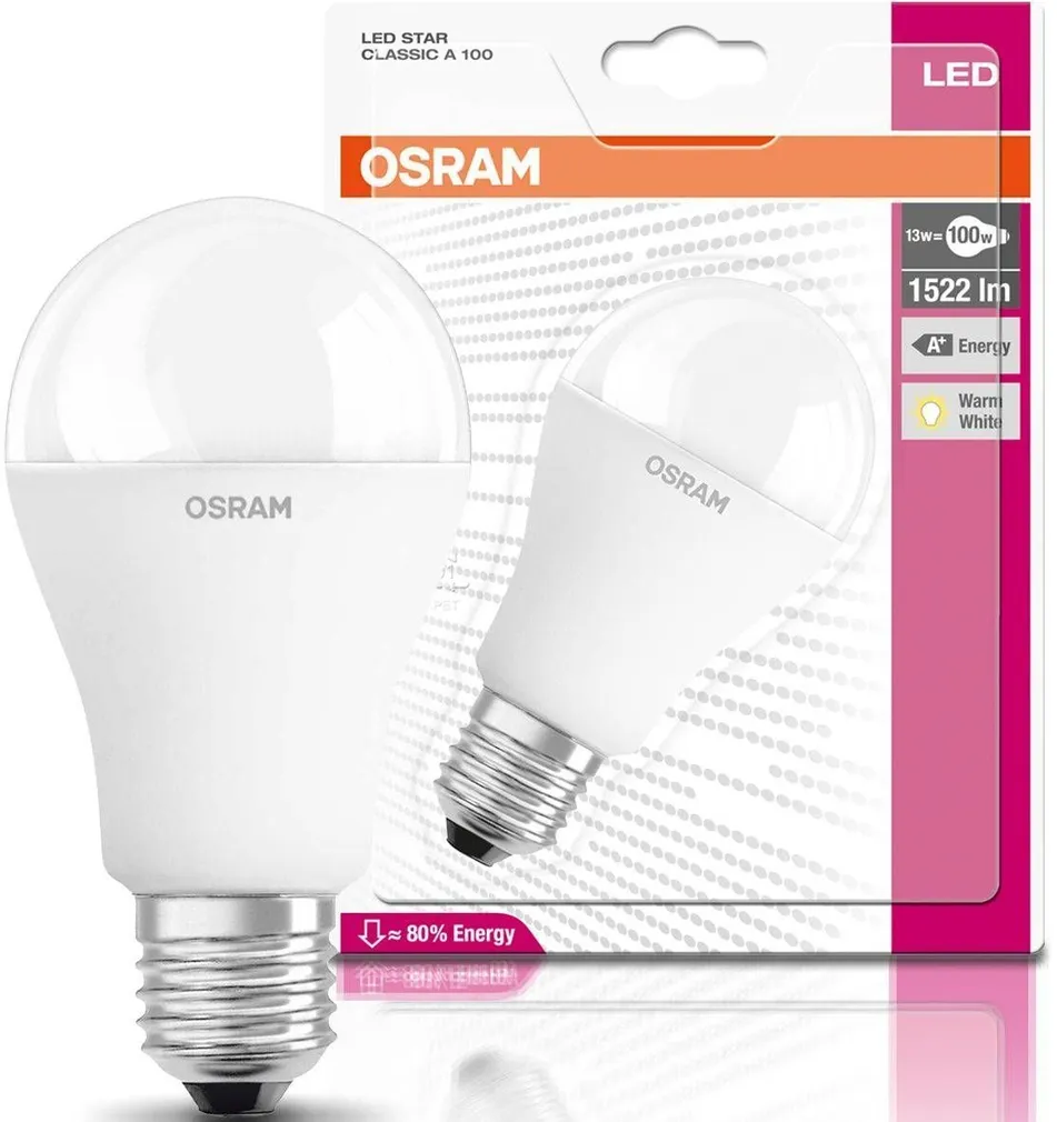 LED LAMP OSRAM LED STAR CLASSIC 14W E27 A60 2700K 1521LM