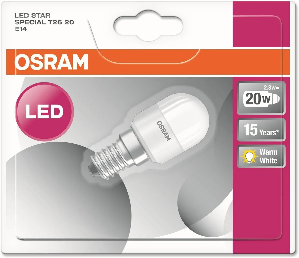 LED LAMP OSRAM LED STAR SPECIAL 2,3W E14 T26 2700K 200LM