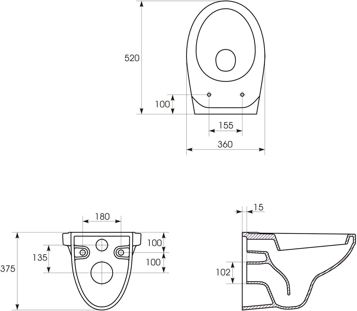 WC-RAAM SEINAPOTIGA CERSANIT S701-026 INTEO