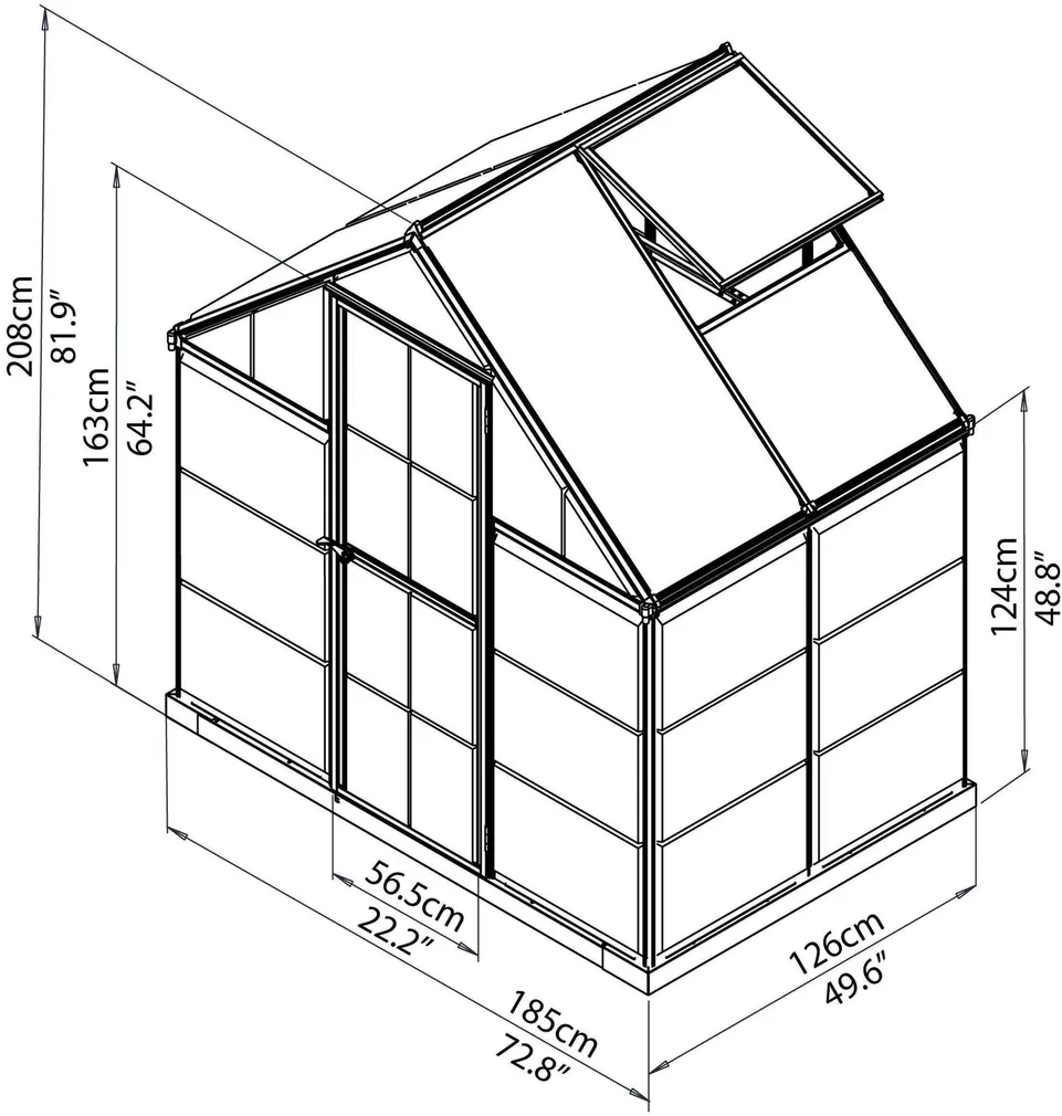 KASVUHOONE HYBRID 2,33M²