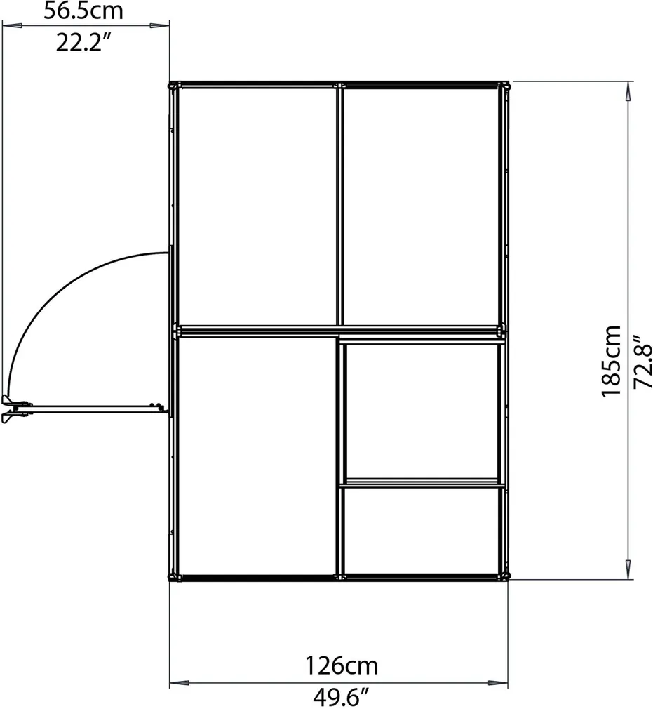 KASVUHOONE HYBRID 2,33M²