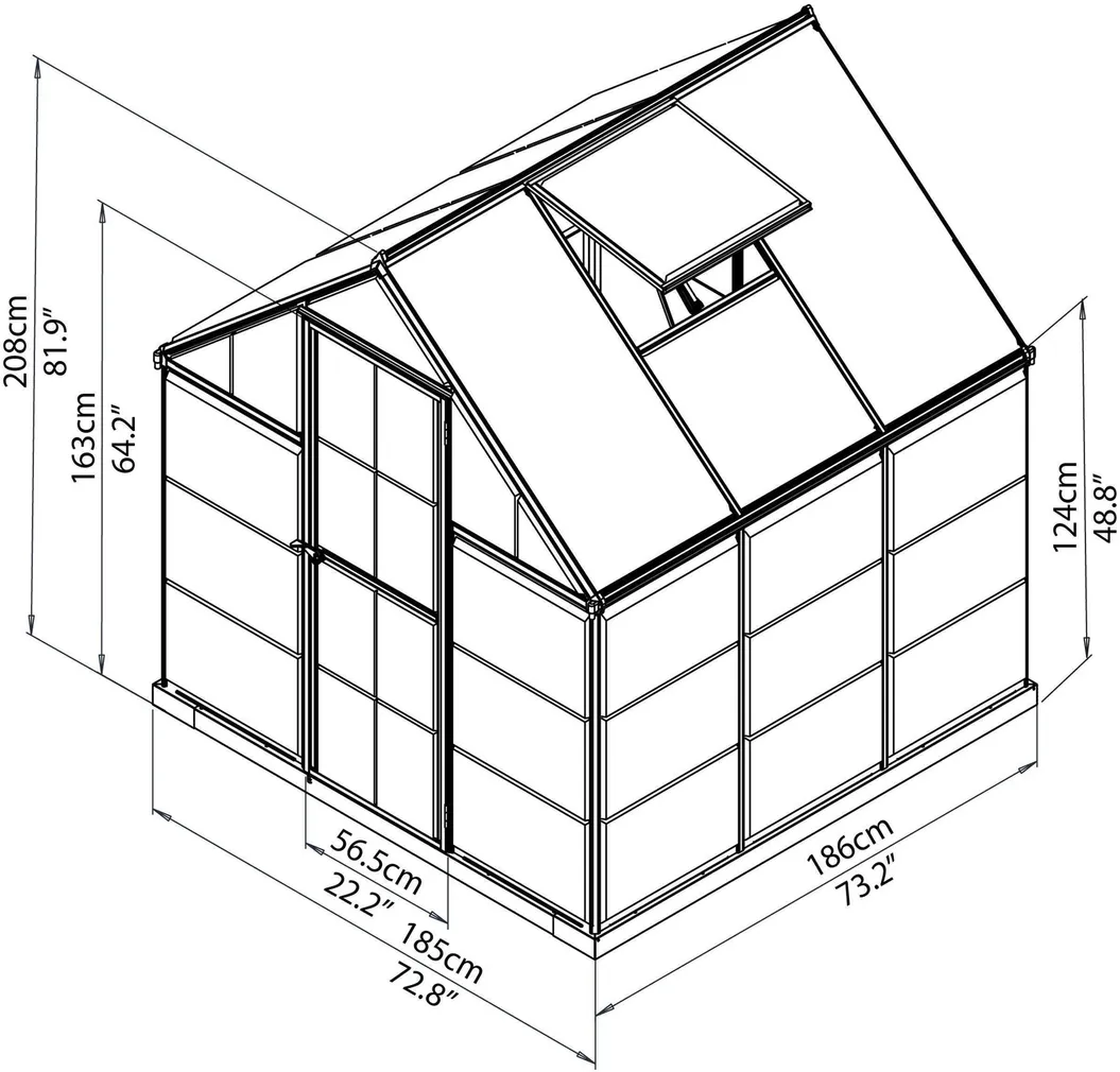 KASVUHOONE HYBRID 3,44M²