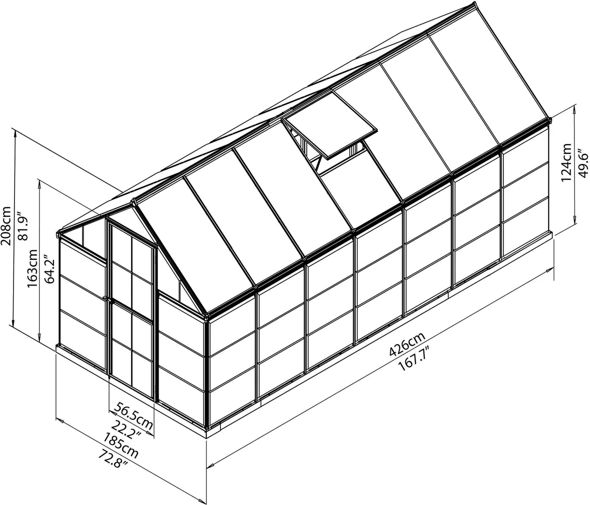 KASVUHOONE HYBRID 7,88M²