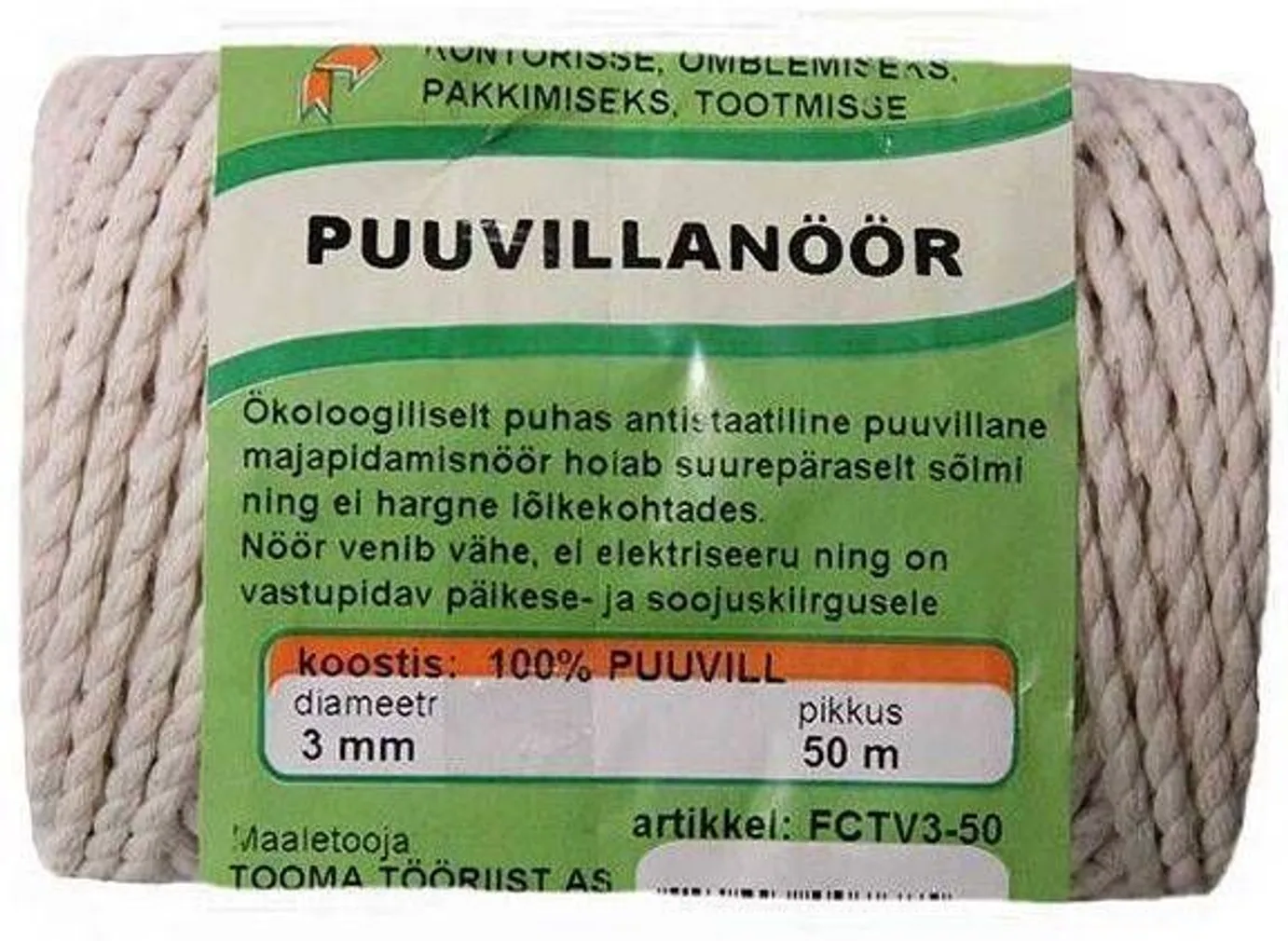 PUUVILLANÖÖR 3MM/50M