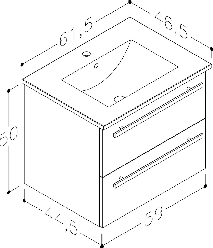 VALAMUKAPP HARMA SERENA 61,5X46,5X51,8CM VALAMUGA VALGE