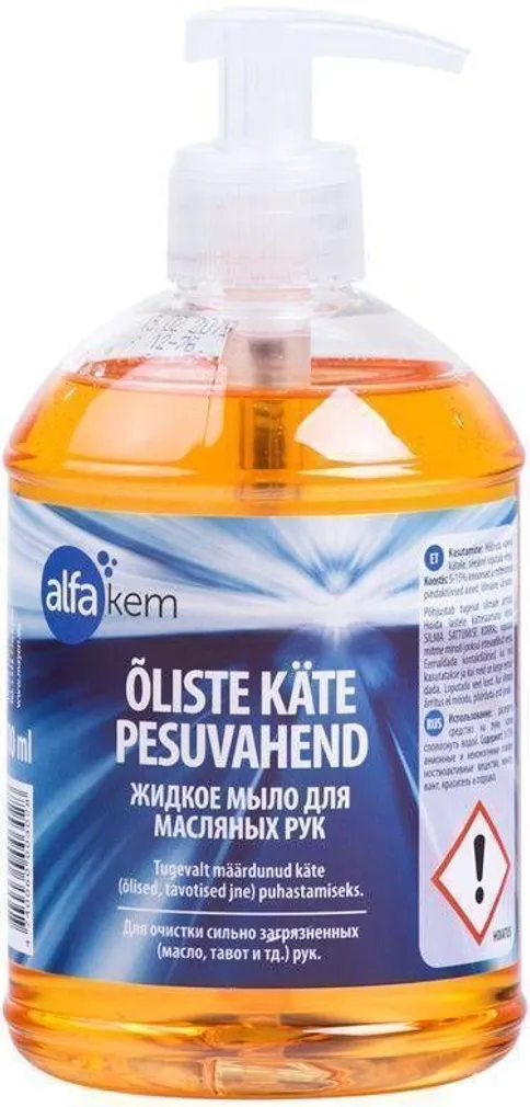 VEDELSEEP ÕLISTE KÄTE PESEMISEKS ALFA KEM 0,5L