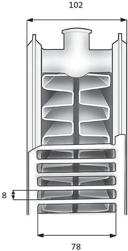 PANEELRADIAATOR PURMO COMPACT PC22 TERAS 600X450X102MM KÜLGÜHENDUS 808W