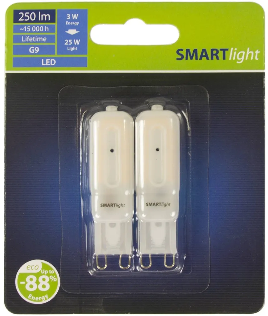 LED LAMP 3W G9 250LM 3000K 2TK PAKIS SMARTLIGHT