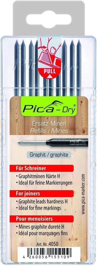 PLIIATSISÜDAMIK PICA-DRY, 1H GRAFIIT, (10/TK PAKK)