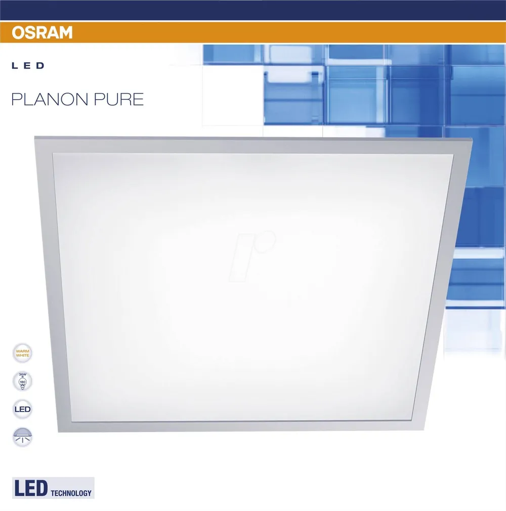 LED PANEEL OSRAM 36W 3000K 60X60CM PLANON PURE 