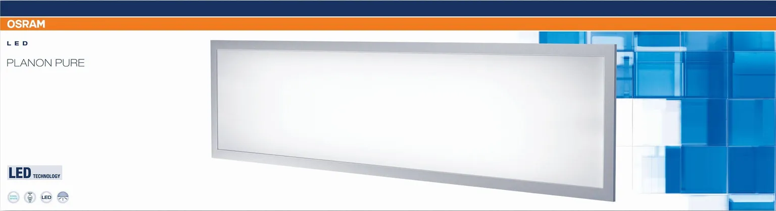 LED PANEEL PLANON PURE OSRAM 36W 4000K 30X120 