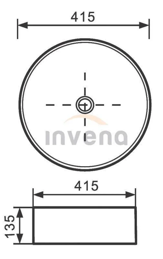 PINNAPEALNE VALAMU INVENA KETO Ø415X135MM 