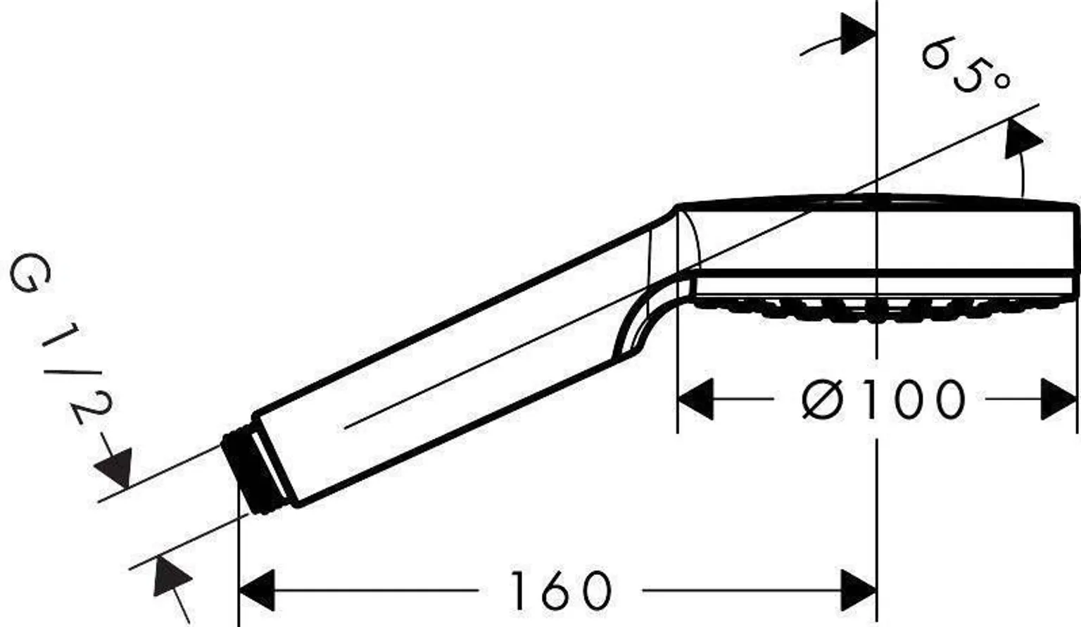 DUŠIOTSIK HANSGROHE CROMETTA 100 1JET V/K