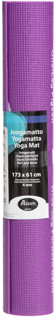 JOOGAMATT ATOM 173X60CM 4MM PVC PILTIDEGA LILLA