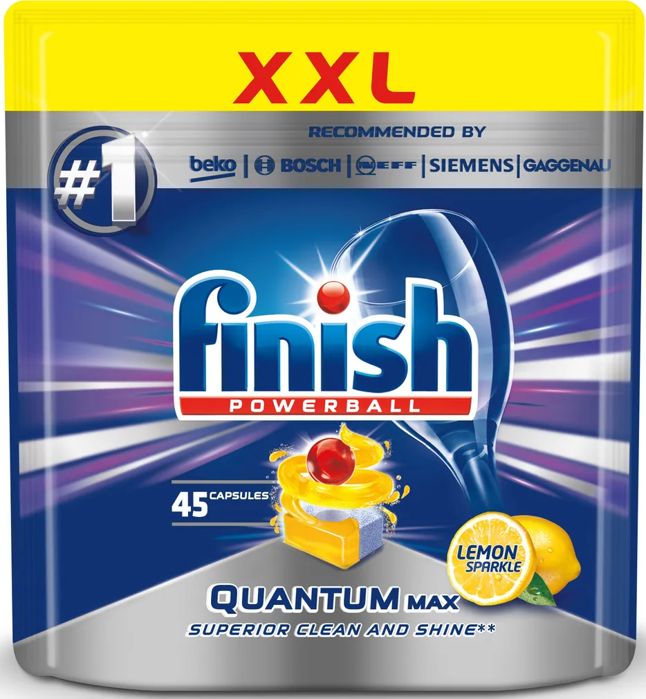 NÕUDEPESUTABLETID FINISH QUANTUM MAX LEMON 45 TABLETTI