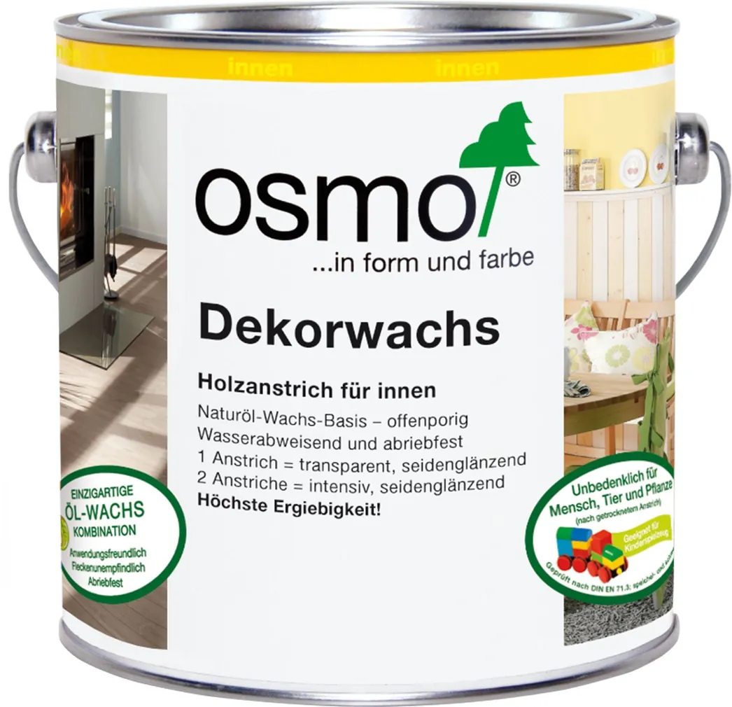 TOONIV ÕLIVAHA OSMO WOOD WAX FINISH 0,75L 3164 TAMM LÄBIPAISTEV