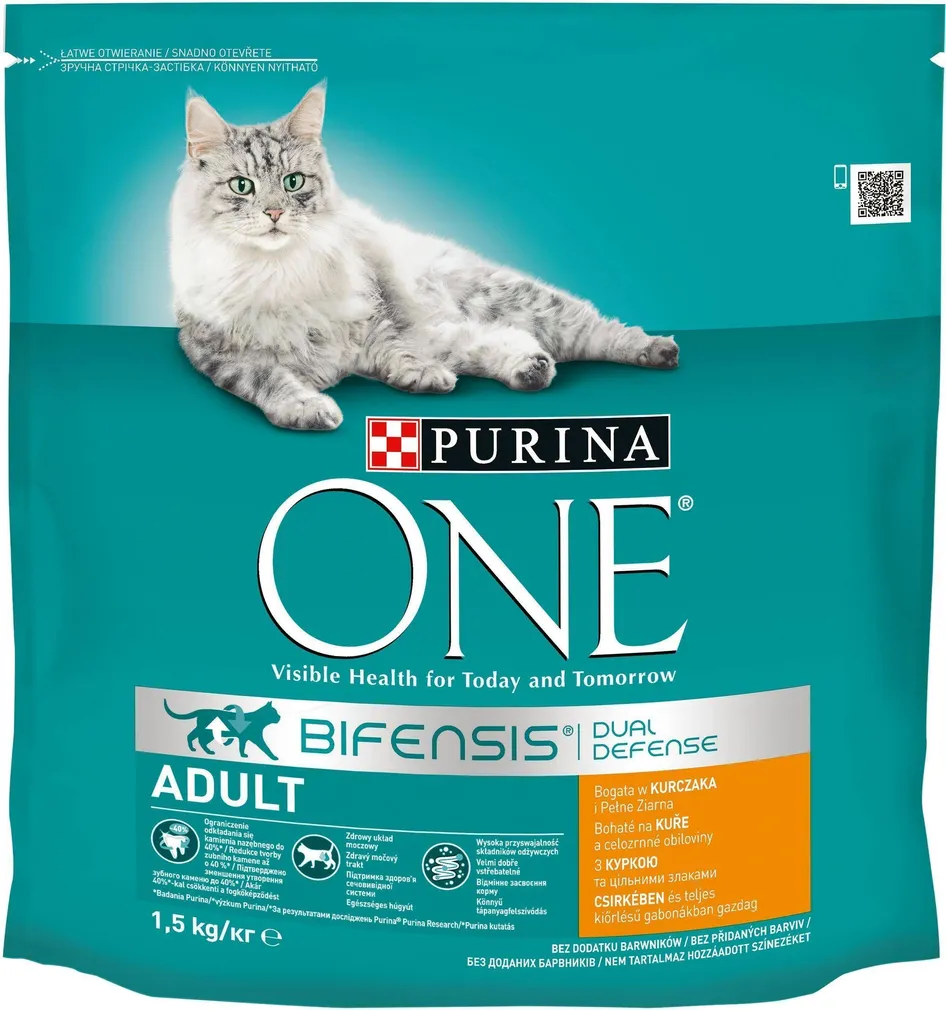 KUIV KASSITOIT PURINA ONE ADULT KANA/TÄISTERANISU 1,5KG