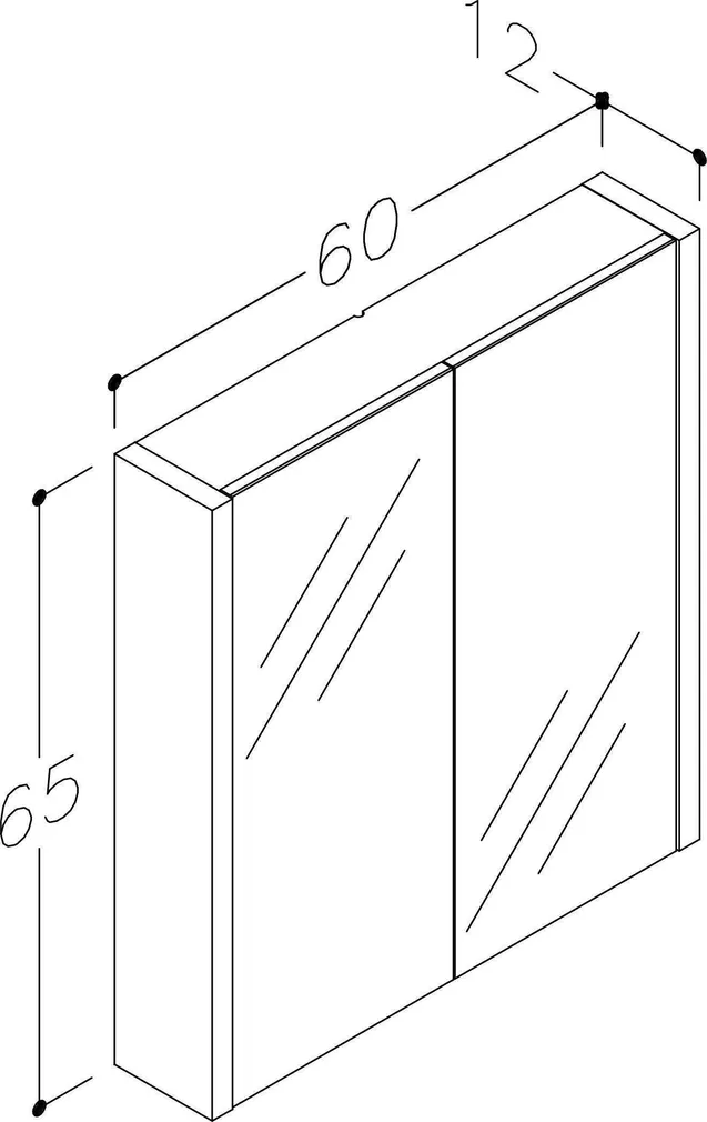 PEEGELKAPP HARMA SERENA 60X12X65CM MUST TAMM