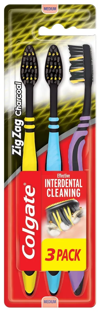 HAMBAHARI COLGATE ZIG-ZAG CHARCOAL 3TK/PAKIS