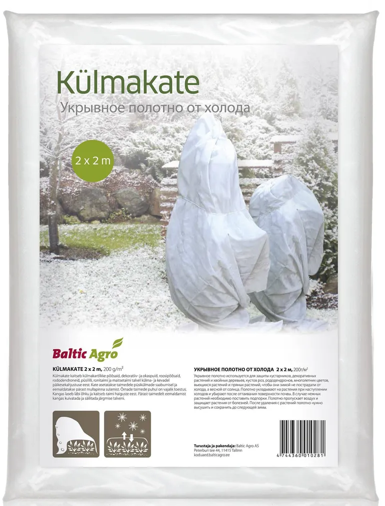 KÜLMAKATE BALTIC AGRO 200G/M² 2X2M 4M² VALGE