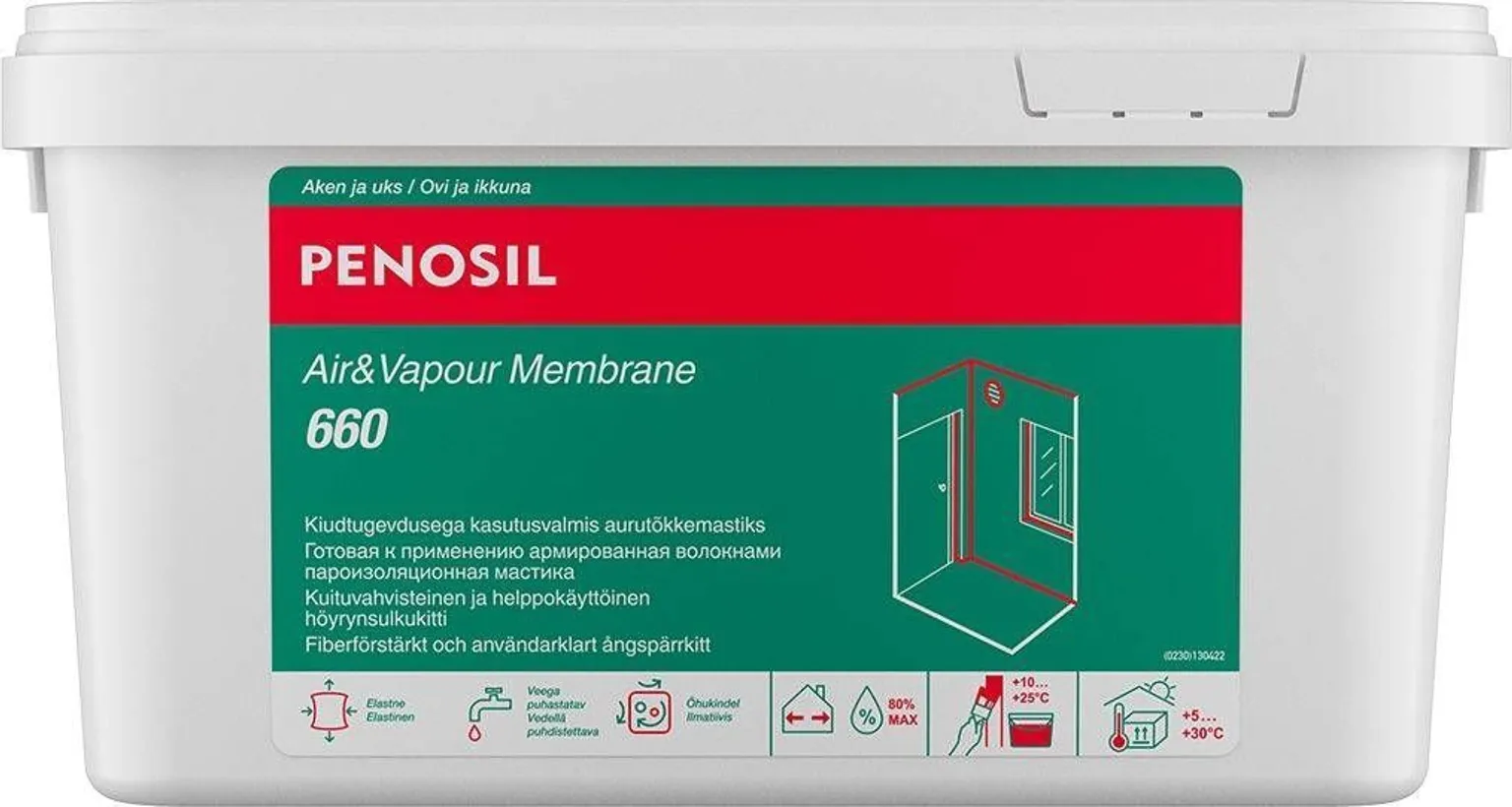 AURUTÕKKEMASTIKS PENOSIL AIR&VAPOUR 660 5KG MUST