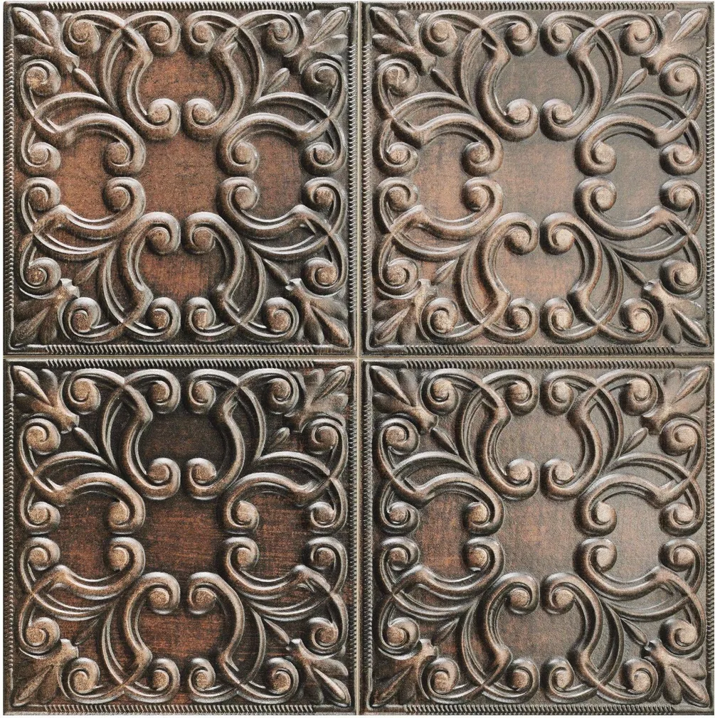 SEINAPLAAT TIN TILE COPPER 44X44CM 1,17M2 PAKIS